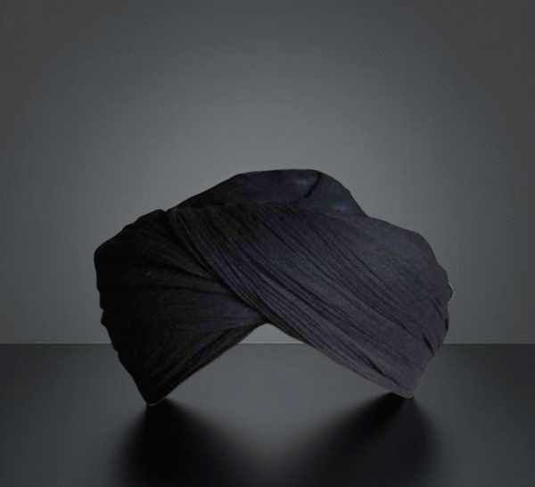 Regal Noir – Premium Black Turban - Image 2