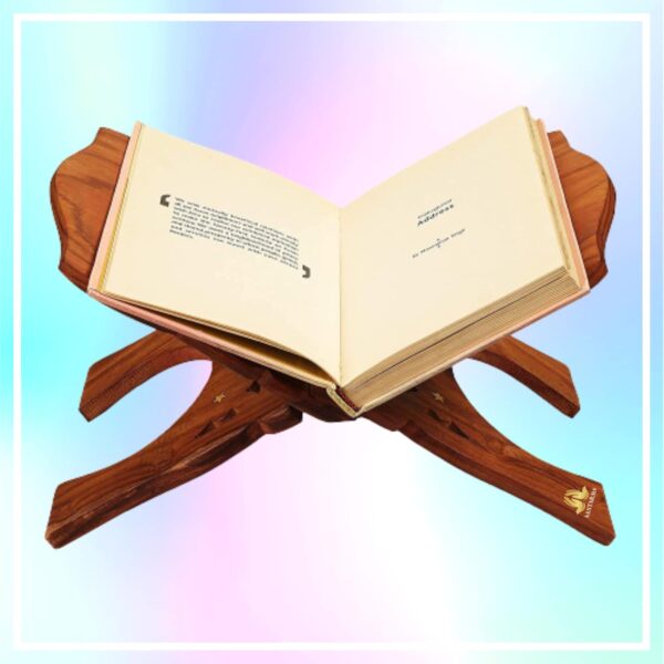 Premium Wooden Quran Stand Set with Tasbeeh - Image 4
