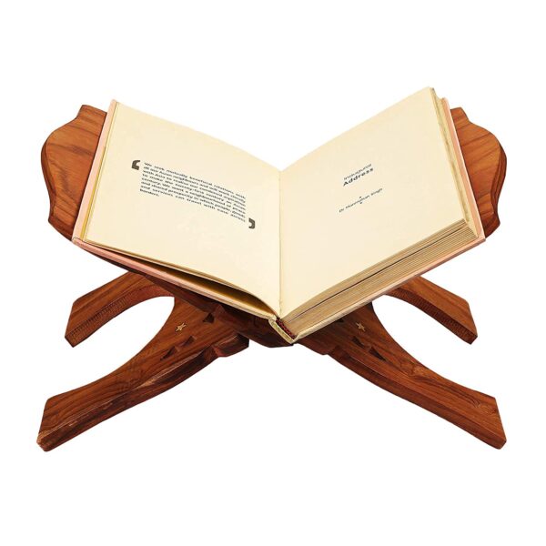 Premium Wooden Quran Stand Set with Tasbeeh - Image 3