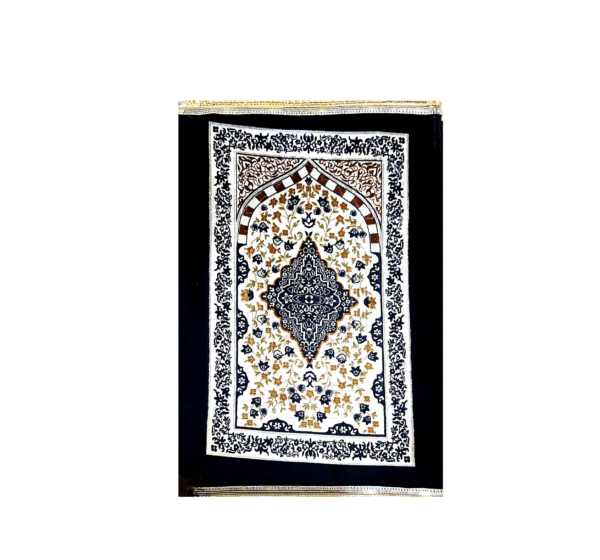 Premium Velvet Janamaz – Elegant Floral Arch Design - Image 2