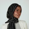Black Chain Print Chiffon Hijab