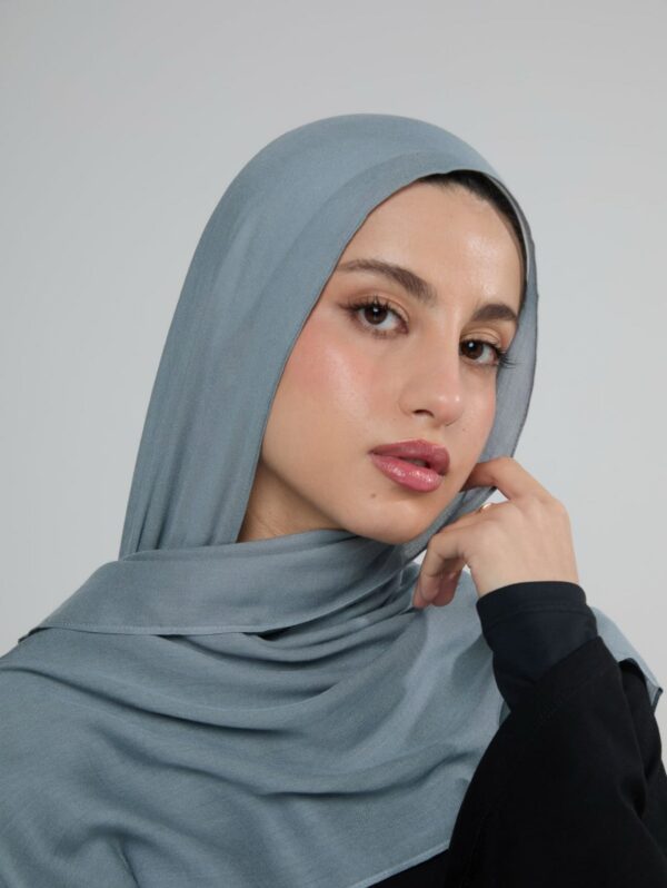 Misty Blue Modal Hijab – Effortless Elegance