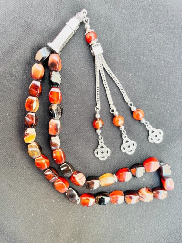 Premium Agate Stone Islamic Prayer Beads (Misbah/Tasbih) - Image 4