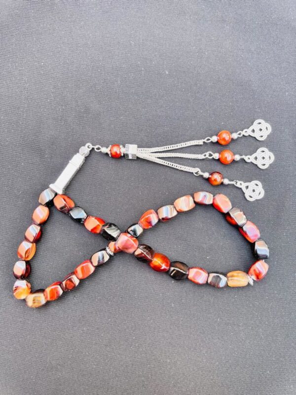 Premium Agate Stone Islamic Prayer Beads (Misbah/Tasbih) - Image 3