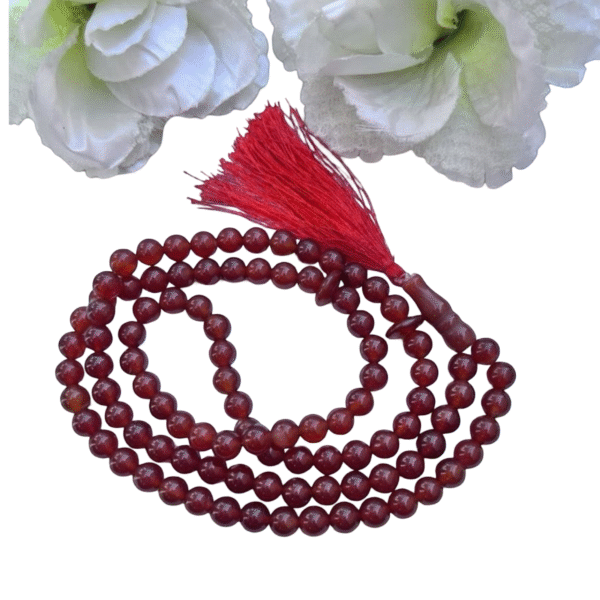 Classic Red Agate Islamic Prayer Beads (Misbah/Tasbih) – 99 Beads - Image 2