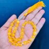 Radiant Citrine Islamic Prayer Beads (Misbah/Tasbih) – 99 Beads with Yellow Tassel