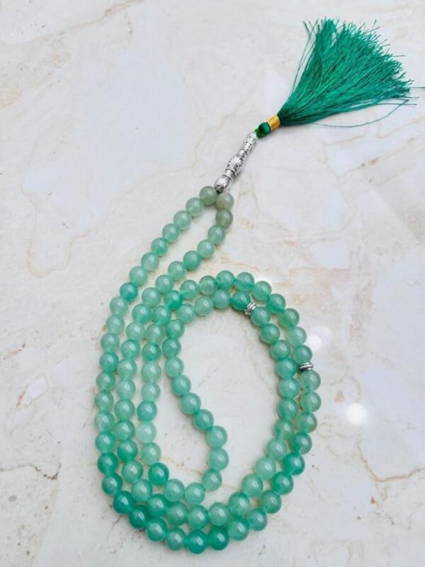 Green Jade Tasbeeh – Islamic Prayer Beads - Image 2