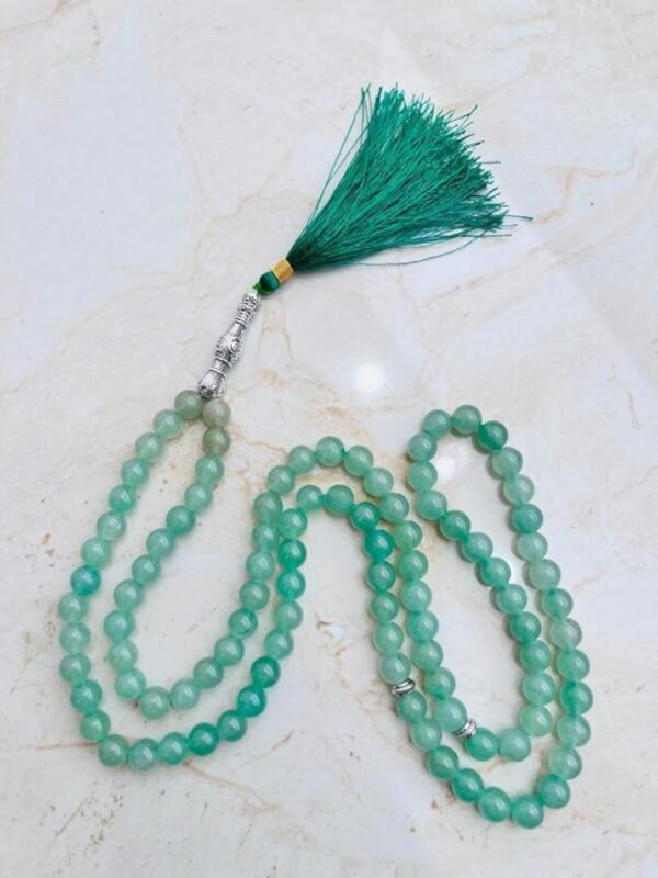 Green Jade Tasbeeh – Islamic Prayer Beads - Image 4