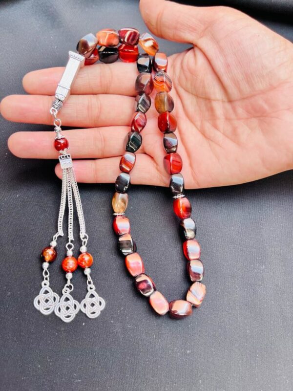 Premium Agate Stone Islamic Prayer Beads (Misbah/Tasbih)