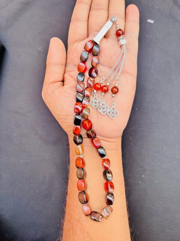 Premium Agate Stone Islamic Prayer Beads (Misbah/Tasbih) - Image 2