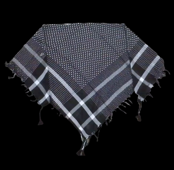 Midnight Grid Tactical Keffiyeh – Blackout Edition Scarf - Image 2