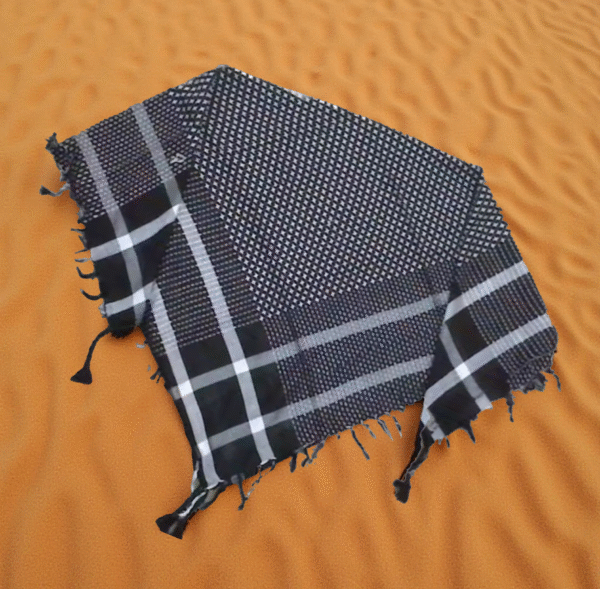 Midnight Grid Tactical Keffiyeh – Blackout Edition Scarf
