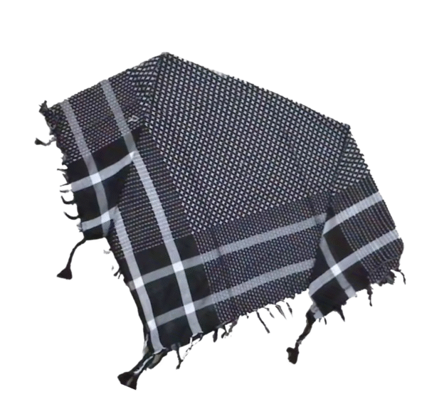 Midnight Grid Tactical Keffiyeh – Blackout Edition Scarf - Image 3