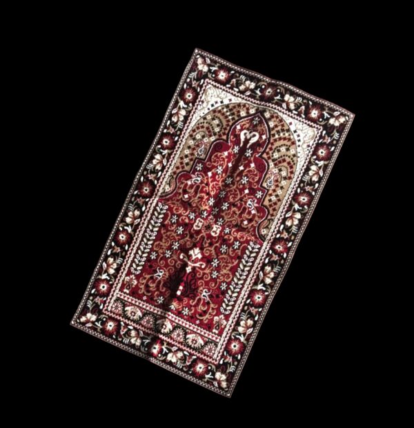 Premium Red Velvet Prayer Mat - Image 2