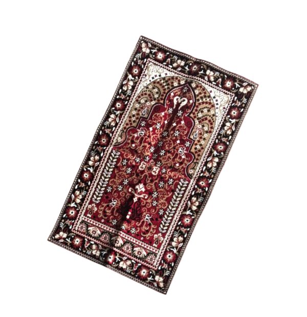 Premium Red Velvet Prayer Mat - Image 3