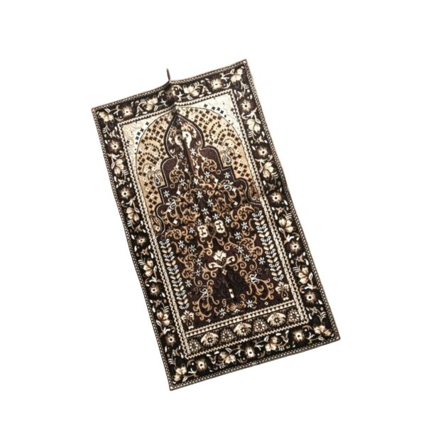Premium Velvet Islamic Prayer Mat - Image 2