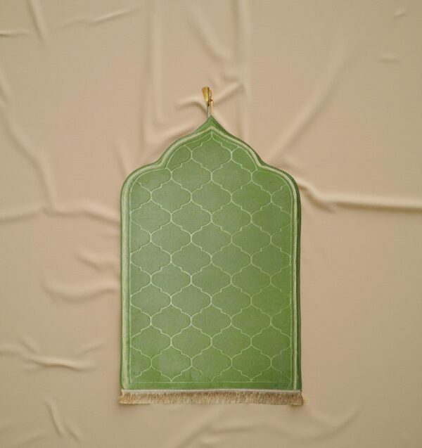 Turkish Velvet Janamaz – Olive Green