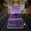 Foldable Turkish Velvet Janamaz with Backrest – Deep Purple