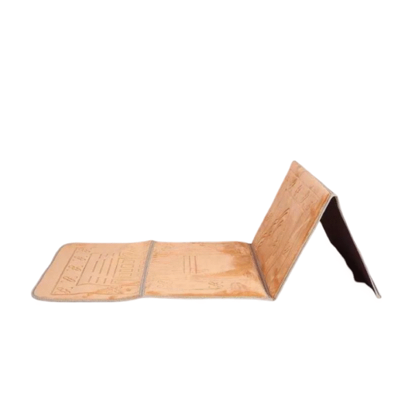 Foldable Prayer Mat with Backrest – Elegant Beige - Image 4
