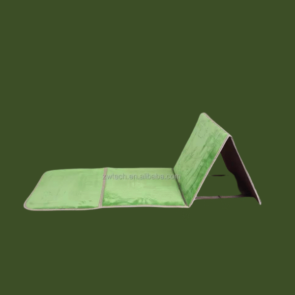 Foldable Travel Janamaz with Backrest – Fresh Green - Image 3