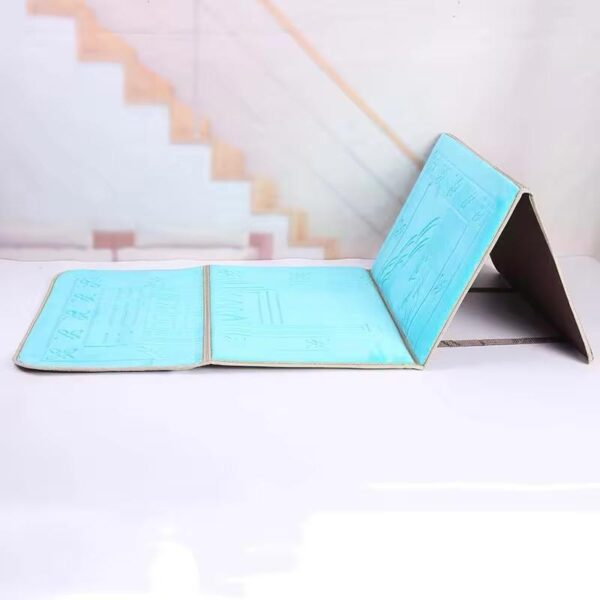 Foldable Travel Janamaz with Backrest – Turquoise Blue