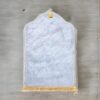 Elegant Sky Blue Quilted Prayer Mat with Gold Tassel