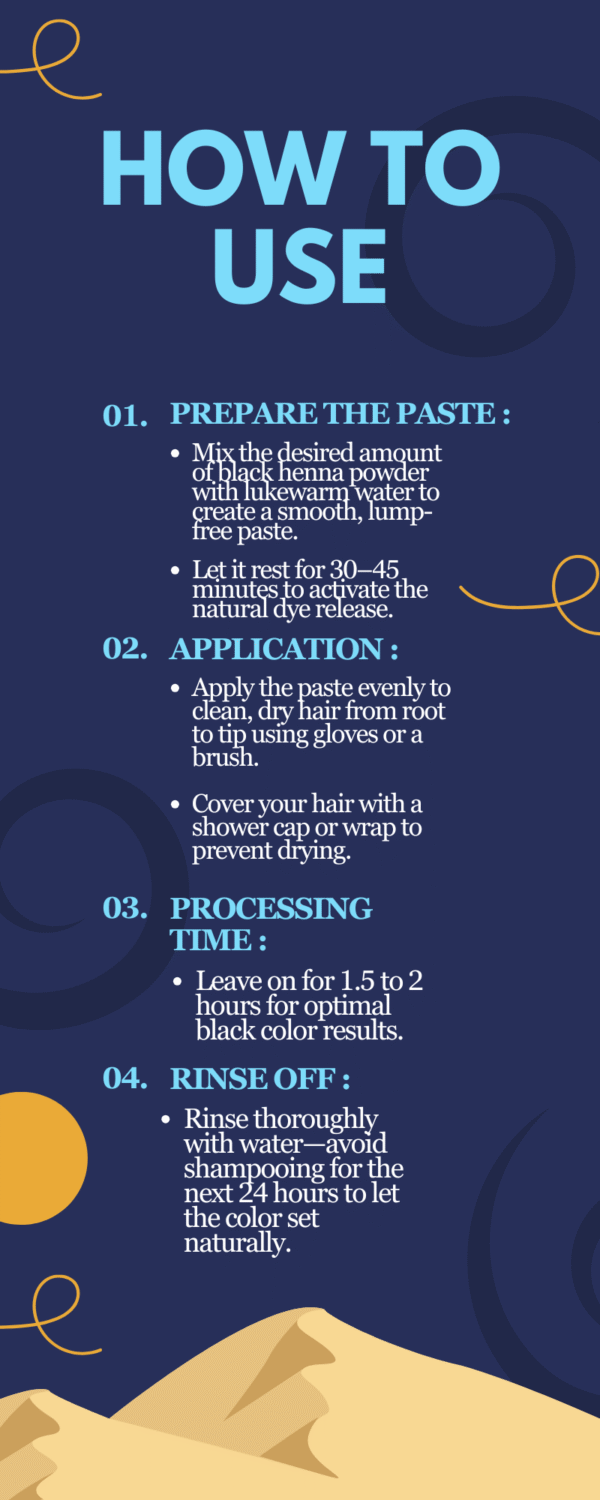 Hooriya Creation Herbal Black Henna Powder for Hair - Image 3