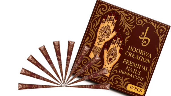 Hooriya Creation Premium Nails Henna Cone (3 PCS) - Image 4