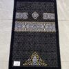 Premium Kaaba Design Prayer Mat – Black & Gold Velvet Musalla