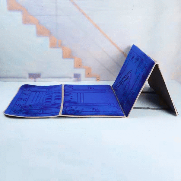 Foldable Padded Janamaz (Prayer Mat) – Royal Blue