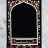 Velvet Janamaz (Prayer Mat) – Black with Floral Border & Elegant Mihrab