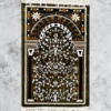 Velvet Janamaz (Prayer Mat) – Olive Green with Dome Arch Design